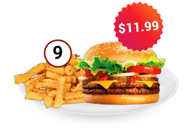 Double Burger & Fries